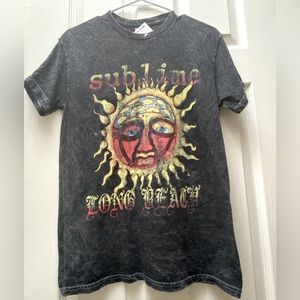 SUBLIME Long Beach | 100% Cotton Unisex Distressed T-shirt Small